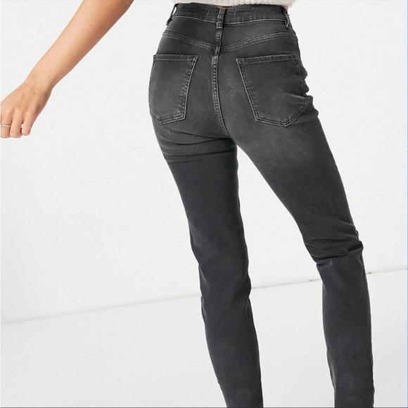 FREE PEOPLE High Rise Dark Grey Zuri Mom Jeans NWT Sz. 31 - Picture 5 of 17